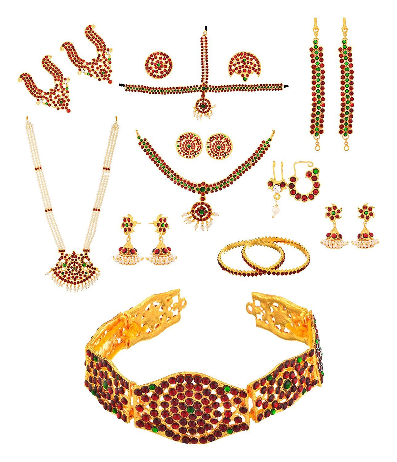 Elegant Bharatanatyam Jewelry Set